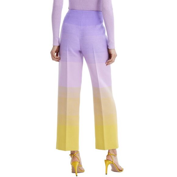 Oscar de la Renta Womens Ombre Wool Blend Pants 2 Iris/Ginger - NWT $2490 - Picture 3 of 5